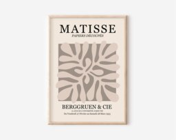 Matisse Berggruen & Cie Print - Inspired, The Cut Outs, Modern Wall Art, Beige Neutral, Henri Exhibition Stylish Home - thumbnail 1