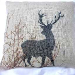 Deer Pillow, Animal Print Pillow, Gift For The Hunter - thumbnail 4