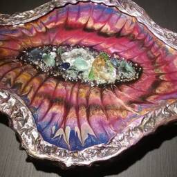 One Of A Kind Original Geode Art By The Joseph Mcgowan Studio - thumbnail 2