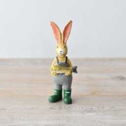 Hand-Painted Polyresin Rabbit Figurine Jasper, Collectible Animal Lover Gift - thumbnail 4