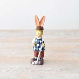 Hand-Painted Polyresin Rabbit Figurine Jasper, Collectible Animal Lover Gift - thumbnail 3