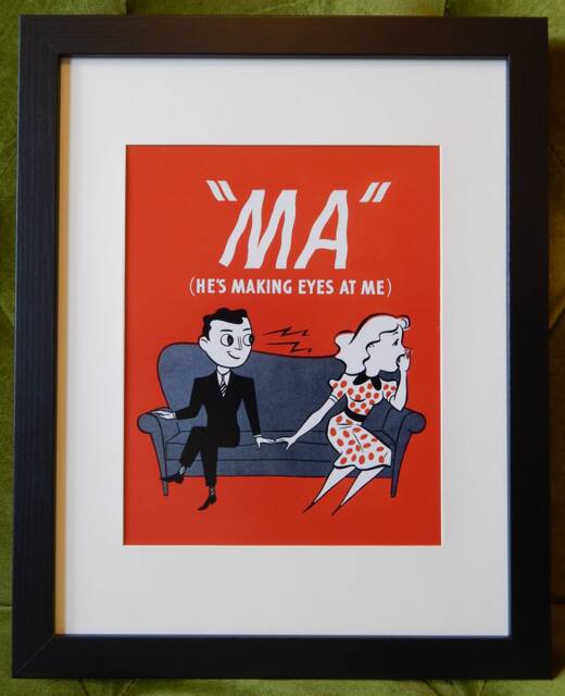 Ma He's Making Eyes At Me Matted & Framed Art Print [12x15] - image 1
