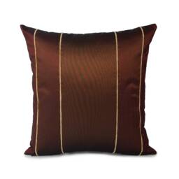 Burgundy Gold Tan Decorative Throw Pillow Covers, Cushion Gold Velour Striped Pillow, Polyester Pillowcase, Trendy Lumbar Pillow