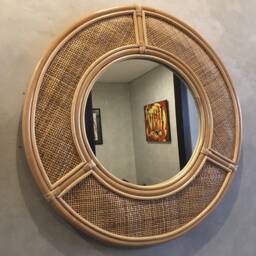 Rattan Mirror - Cane Square Webbing Wall Decor