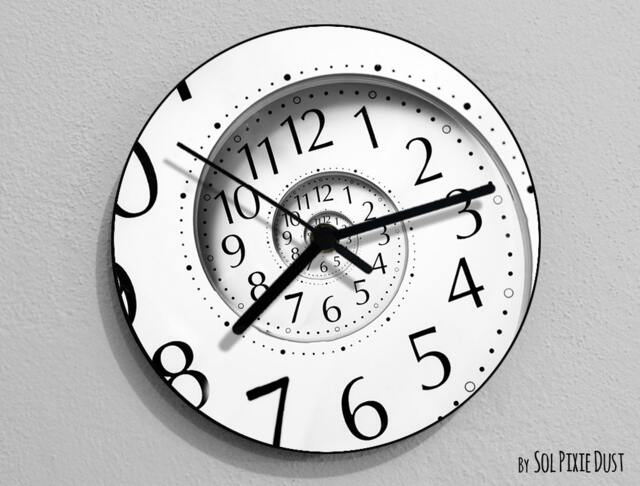 Time Travel Hole Wall Clock - Rgb Led 5V Option - image 1