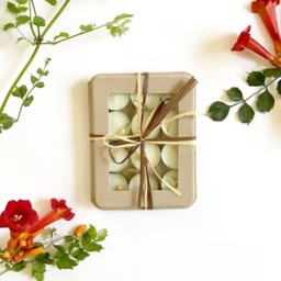 Honeysuckle Jasmine Soy Tealight Candles Hand Poured, Eco-Friendly - Set Of 12 - thumbnail 2