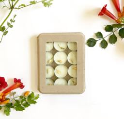 Honeysuckle Jasmine Soy Tealight Candles Hand Poured, Eco-Friendly - Set Of 12 - thumbnail 1