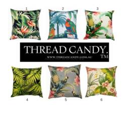 Outdoor Cushions, Cover Only, Tropical Cushions, Palm Leaf Any Size Pillow Cover, Green Black Cushions - thumbnail 1