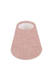 Pink Candle Shade - Oslo Fabric Clip-On Lampshade, Made in UK - thumbnail 1