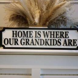70cm Long - Home Is Where My Grandkids Are - Street Sign 3D Look Personalised Wall Mdf Decor Gift Upto 12 Names Home - thumbnail 2