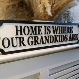 70cm Long - Home Is Where My Grandkids Are - Street Sign 3D Look Personalised Wall Mdf Decor Gift Upto 12 Names Home - thumbnail 3