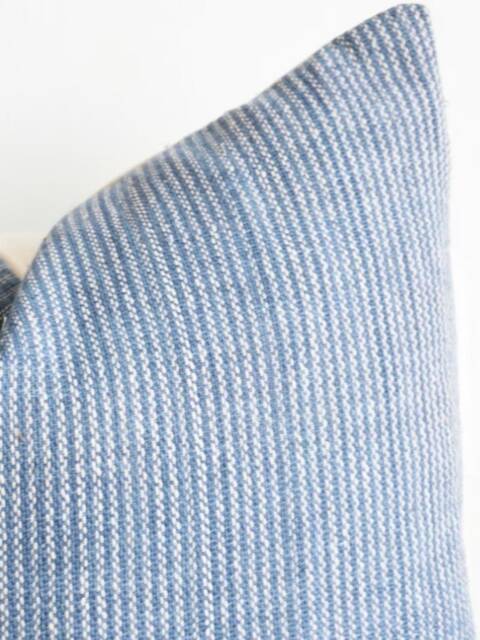 Indigo Striped Pillow Cover - image 1