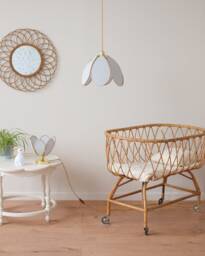 Simple Flower Pendant Light - Baby Blue & Gold