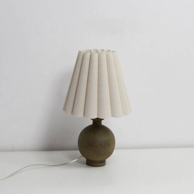 Handmade Burlap Lamp Copper Ceramic Base For Home Decor-5# - image 1