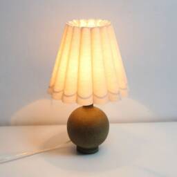 Handmade Burlap Lamp Copper Ceramic Base For Home Decor-5# - thumbnail 4