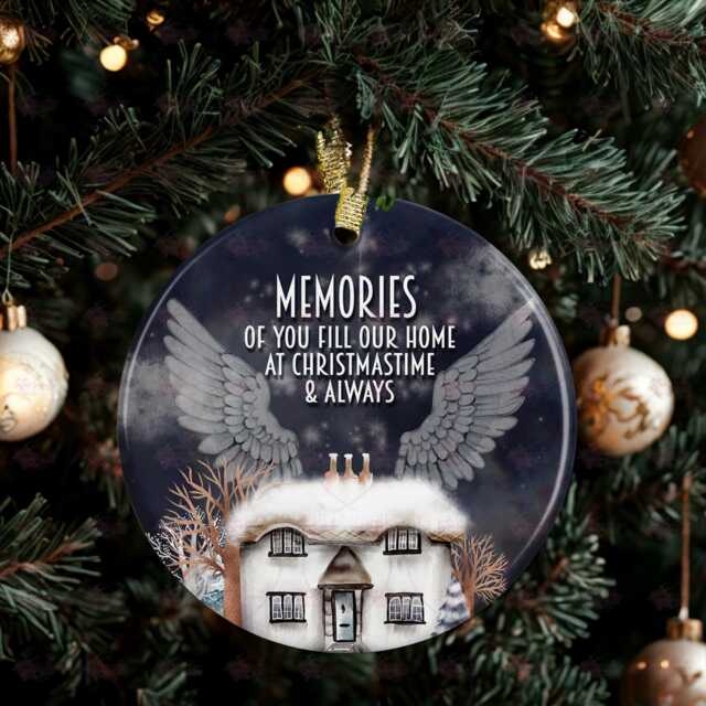 Personalised Christmas Decoration - Memory Heaven Bauble Custom Gift Stocking Filler Eve Box