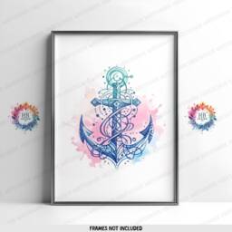 Tattoo Shop Print Set - 3 Artist Posters - Watercolour Wall Art Definition Quote Colourful Artwork Gifts - thumbnail 2