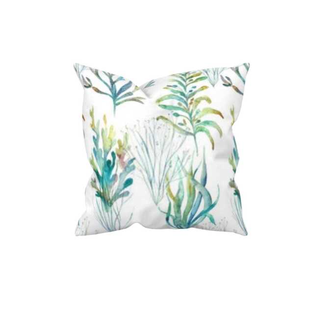Coral Reef Kelpie Square Cushion/ Bolster Cushion, Nautical Coastal Decor - image 1