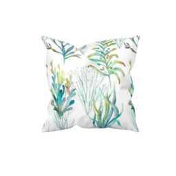 Coral Reef Kelpie Square Cushion/ Bolster Cushion, Nautical Coastal Decor