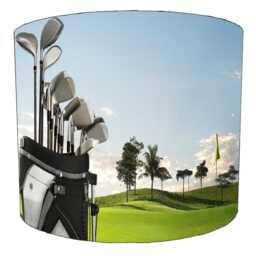 Golf Golfing Drum Lampshade For Ceiling Light Pendants Or Table Lamp Bases - thumbnail 4
