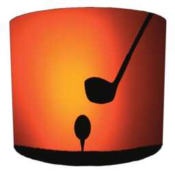 Golf Golfing Drum Lampshade For Ceiling Light Pendants Or Table Lamp Bases - thumbnail 3