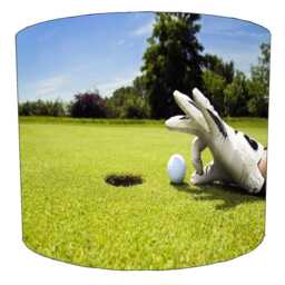 Golf Golfing Drum Lampshade For Ceiling Light Pendants Or Table Lamp Bases - thumbnail 2