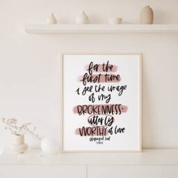 Enneagram 3 Sleeping At Last Lyrics Print - Gift Office Decor Encouraging Gifts Minimal Wall Art Neutral - thumbnail 3