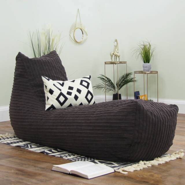 Jumbo Corduroy Recliner Bean Bag, Handmade in The Uk, Beans Included, Multiple Colours & Sizes Available - image 1