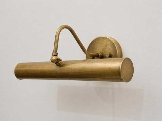Raw Brass Mid Century Picture Light - Vintage Style Wall Lamp 15 Inch - image 1