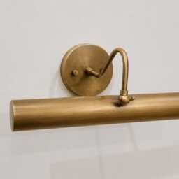 Raw Brass Mid Century Picture Light - Vintage Style Wall Lamp 15 Inch - thumbnail 3