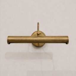 Raw Brass Mid Century Picture Light - Vintage Style Wall Lamp 15 Inch - thumbnail 2