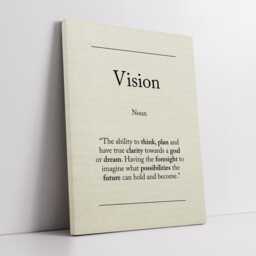 Vision Book Page Definition Quote Motivational Inspirational Framed Canvas Wall Art Poster Print Home Office Work Business Room Decor Gift - thumbnail 3