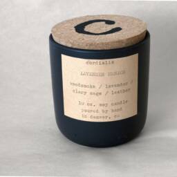 Lavender Menace/10 Oz. Soy Candle Lavender, Clary Sage, Woodsmoke, Leather, Allspice 50 Hrs. Handmade - thumbnail 2