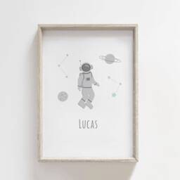 Personalised Space Prints - Set Of 3, Boys Bedroom Prints, Baby Boy Print, Nursery Playroom Decor, Planet, Kids, Gift - thumbnail 3