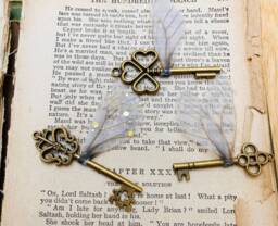 Magical Flying Keys Christmas Tree Winged Keys, Magic Party Decor, Room Decor, Fairy Wedding, Decorations Gift - thumbnail 1