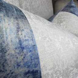 Blue - White Stripe Lumbar Pillow Cover, Luxury Throw Cushion Cover Sham For Sofa Or Bed, Modern Glam Living Room Decor - thumbnail 2