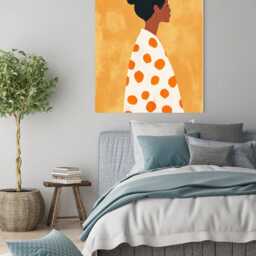 Abstract People Art - Mid Century Art, Modern Wall Minimalist Print, Living Room Female Figure - thumbnail 2