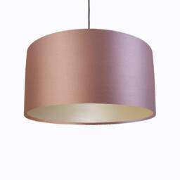 Light Pink Lampshade in Satin With Champagne Lining - thumbnail 1