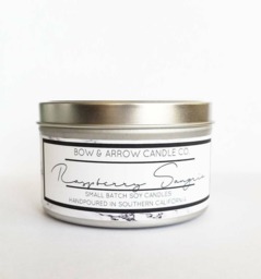 8 Oz Natural Soy Candle Raspberry Sangria Scented - Tin Fruity Candle- Candles - thumbnail 1