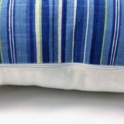 Blue & White Stripe Pillow Cover - Custom Home Decor - thumbnail 3