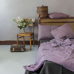 Softened Linen Pillow Case in Lavender Color - thumbnail 3