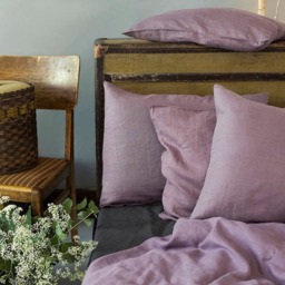 Softened Linen Pillow Case in Lavender Color - thumbnail 2