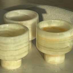 Handmade Onyx Marble Tea Light Candle Holder Elegant Home Decor