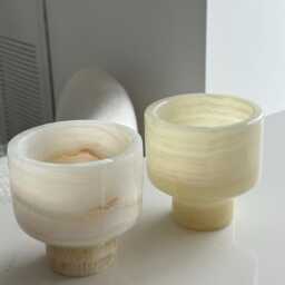 Handmade Onyx Marble Tea Light Candle Holder Elegant Home Decor - thumbnail 4