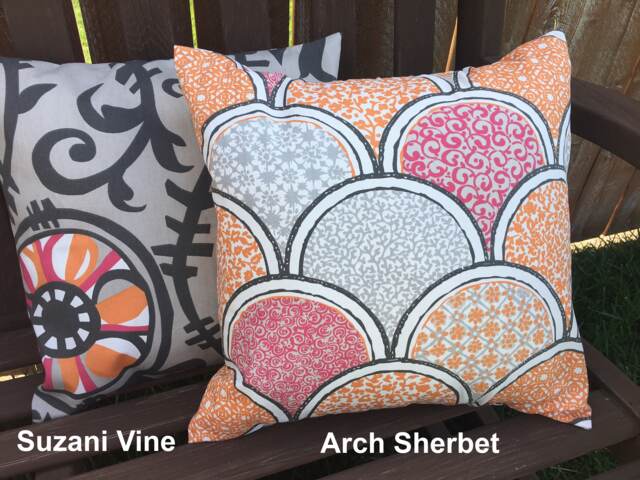 Pillow Cover Premier Prints Halloween, Fall, Suzani Vine, Arch Sherbet-Envelope Closure