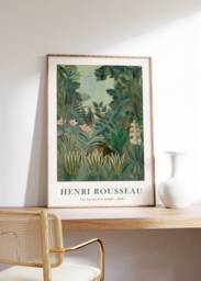 Henri Rousseau Jungle Poster, Botanical Print, Floral Wall Art, French Home Decor, The Equatorial Jungle, Tropical Exotic Art Gift - thumbnail 1