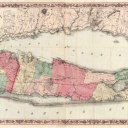 Antique Long Island Map Print 1863 Connecticut Vintage Wall Art - thumbnail 3