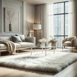 Plush Faux Fur Area Rug - Shaggy Icelandic Sheepskin Throw, Usa Made - thumbnail 3