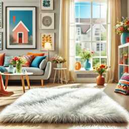 Plush Faux Fur Area Rug - Shaggy Icelandic Sheepskin Throw, Usa Made - thumbnail 2