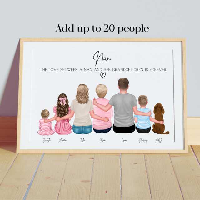 Nan Print, Personalised Gift For Nanny, & Grandchildren Nan, Grandma, Mothers Day Nanny Print - image 1